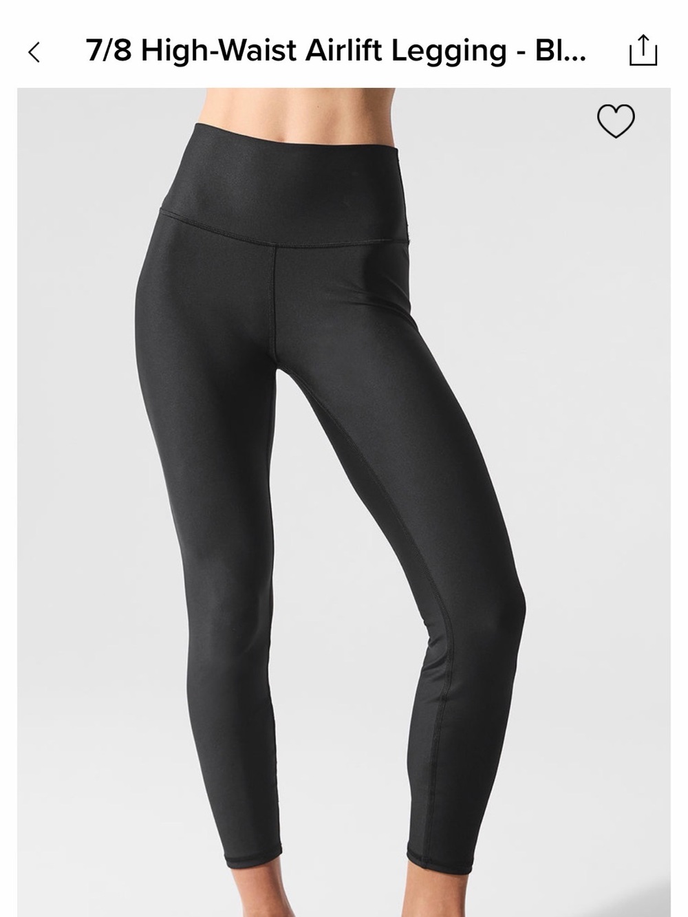 ALO Yoga Black High-Waist 7/8 Airlift Legging